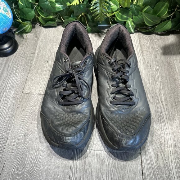 Hoka One One Shoes Mens Size 12 Bondi Slip Resistant Soft Toe Work Black Leather main image 10